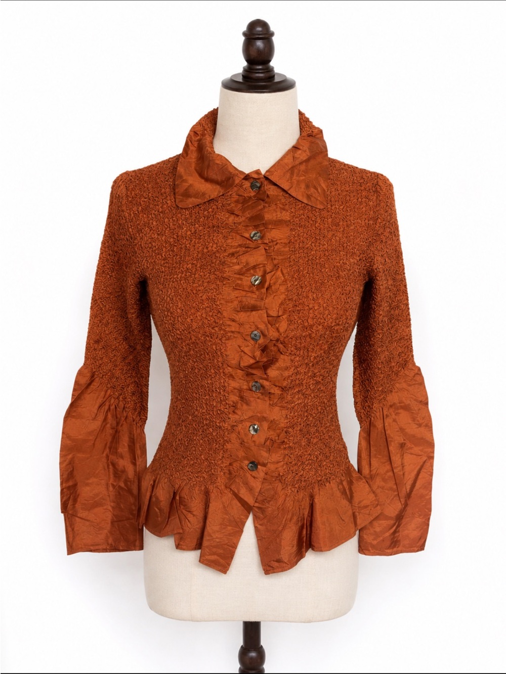 PEPLUM by Yoshiki Hishinuma Vintage 90s Burnt Orange … - Gem